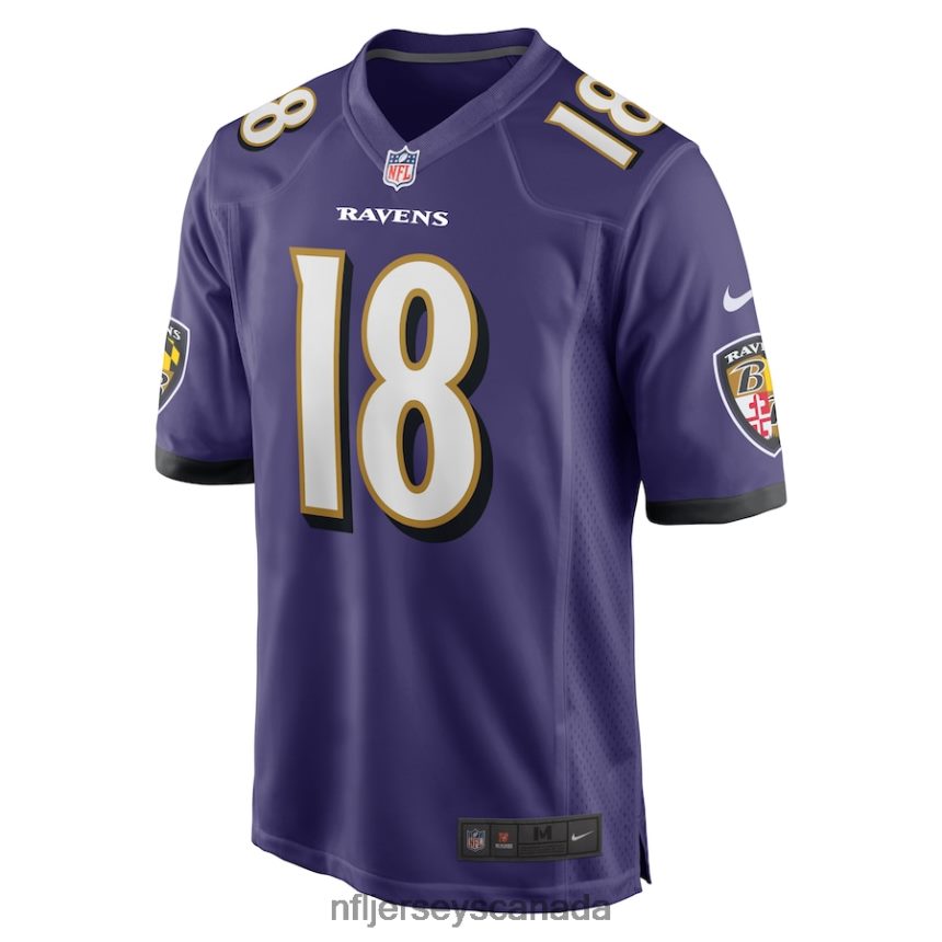 Men Baltimore Ravens Roquan Smith Nike Purple Game Player Jersey Clothing NFL TBXFR6272