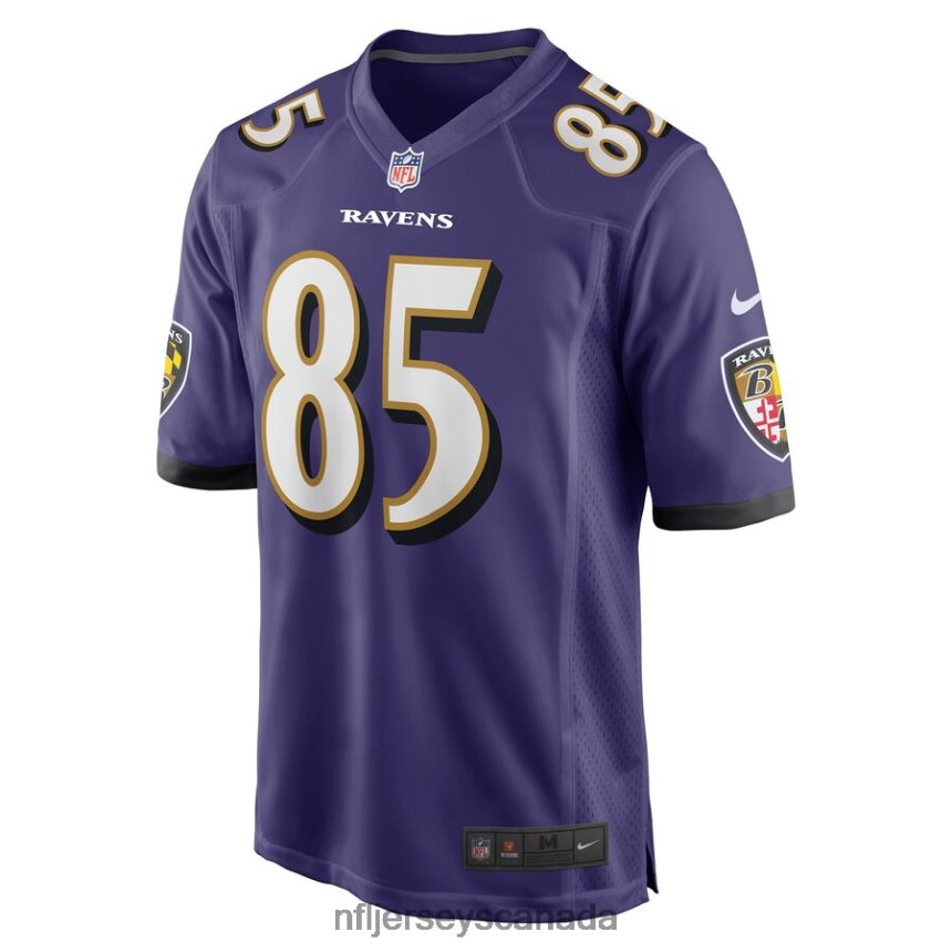 Men Baltimore Ravens Shemar Bridges Nike Purple Player Game Jersey Clothing NFL TBXFR66307