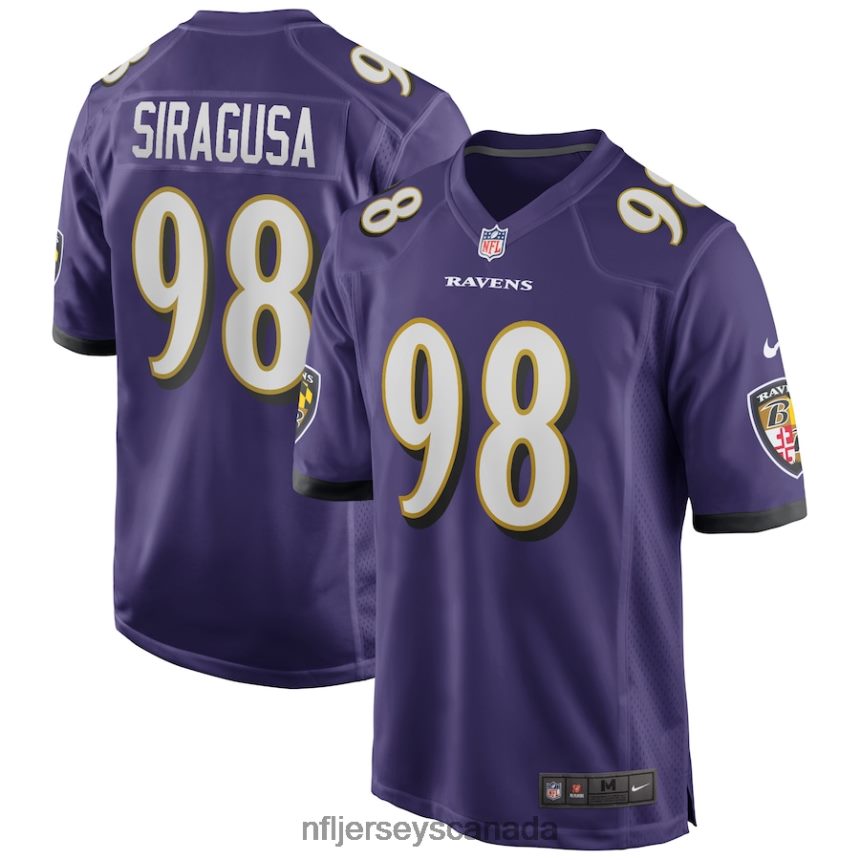 Men Baltimore Ravens Tony Siragusa Nike Purple Game Retired Player Jersey Clothing NFL TBXFR6999