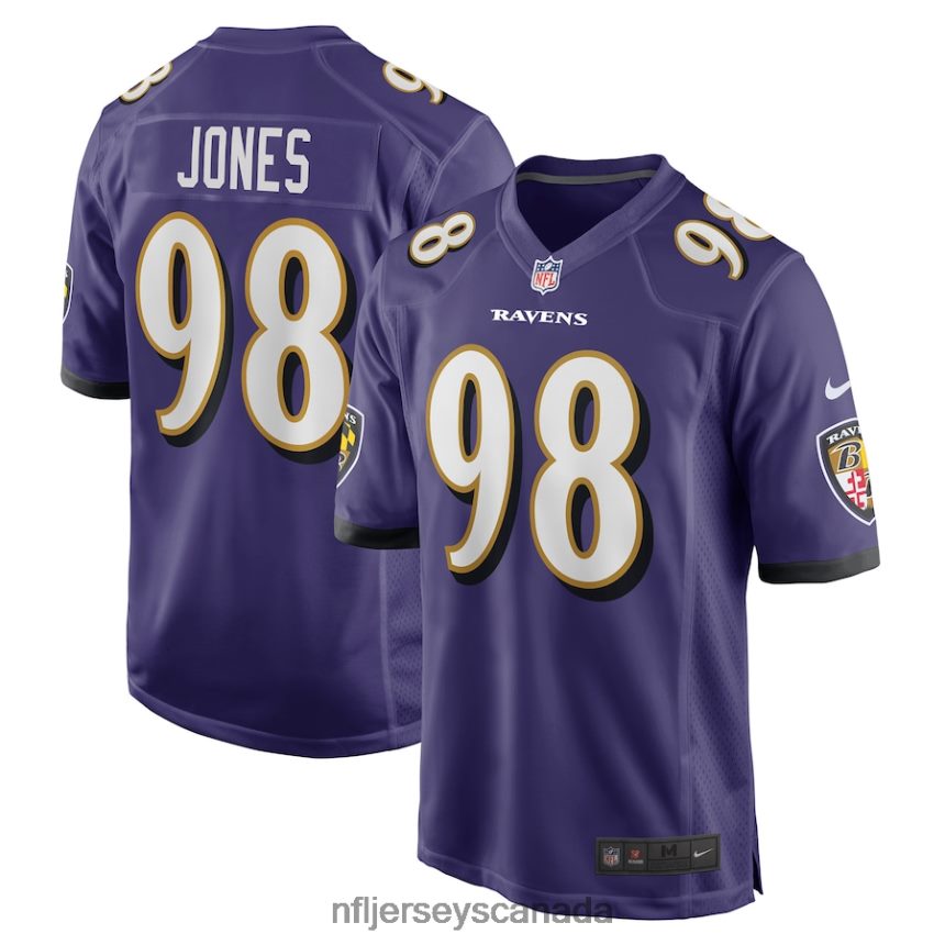 Men Baltimore Ravens Travis Jones Nike Purple Player Game Jersey Clothing NFL TBXFR63648