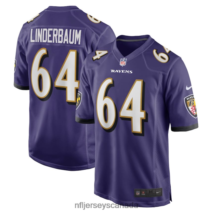 Men Baltimore Ravens Tyler Linderbaum Nike Purple Player Game Jersey Clothing NFL TBXFR62117
