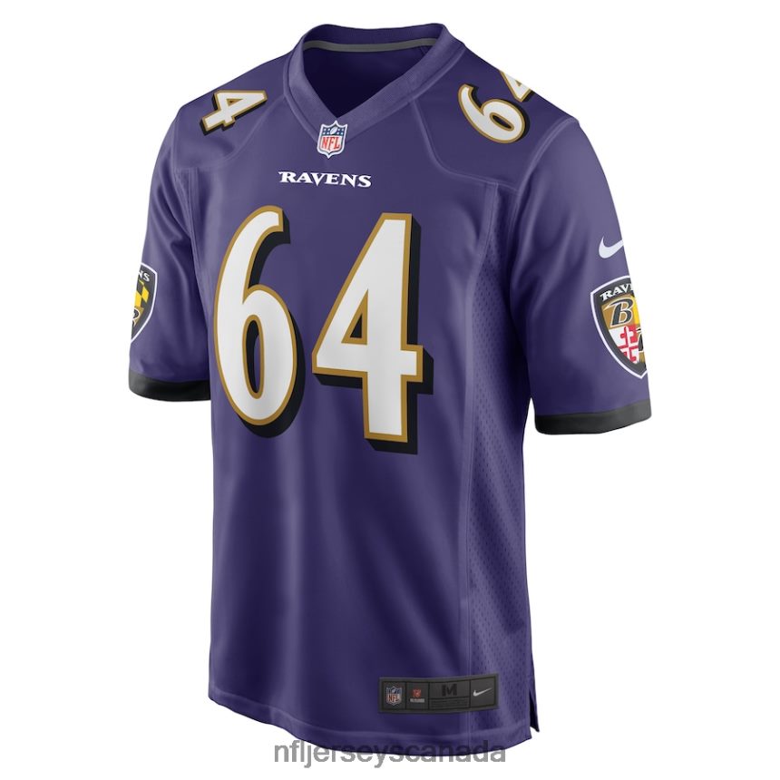 Men Baltimore Ravens Tyler Linderbaum Nike Purple Player Game Jersey Clothing NFL TBXFR62117
