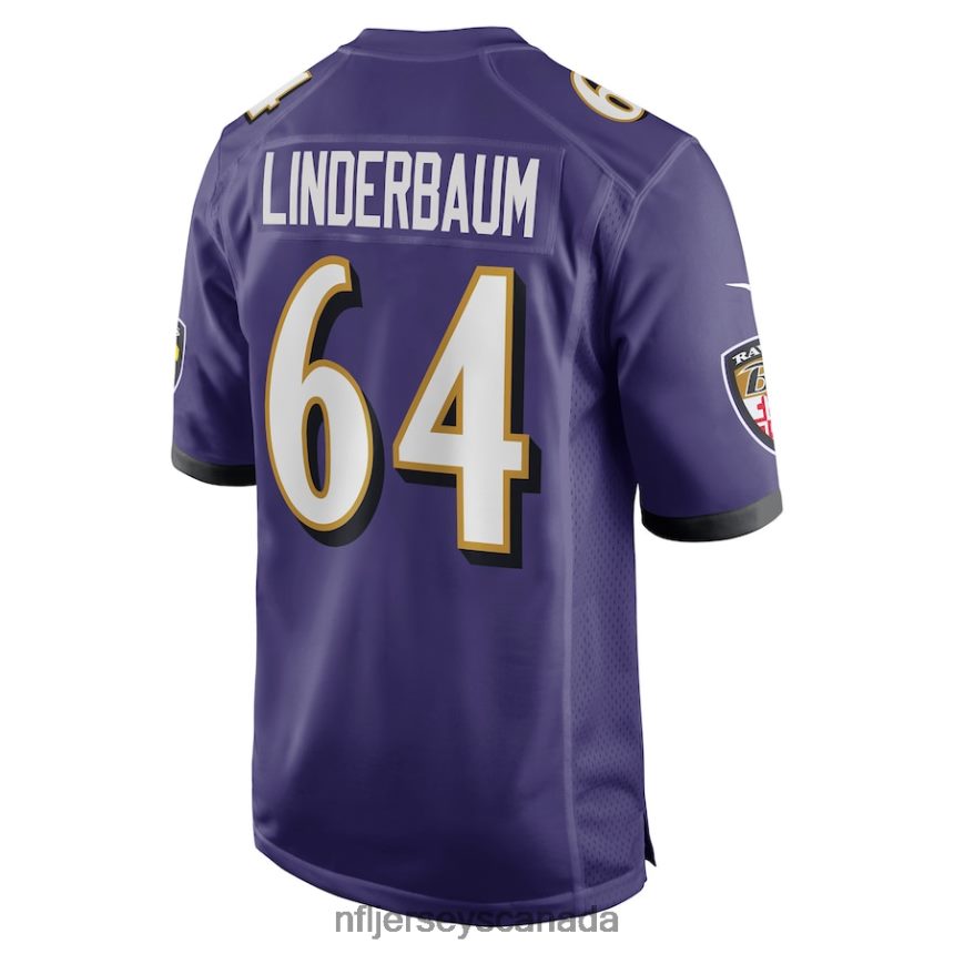 Men Baltimore Ravens Tyler Linderbaum Nike Purple Player Game Jersey Clothing NFL TBXFR62117