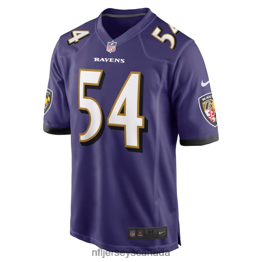 Men Baltimore Ravens Tyus Bowser Nike Purple Game Player Jersey Clothing NFL TBXFR64339