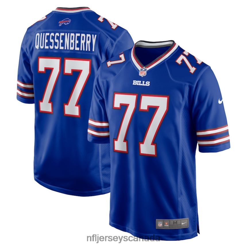Men Buffalo Bills David Quessenberry Nike Royal Game Player Jersey Clothing NFL TBXFR64129