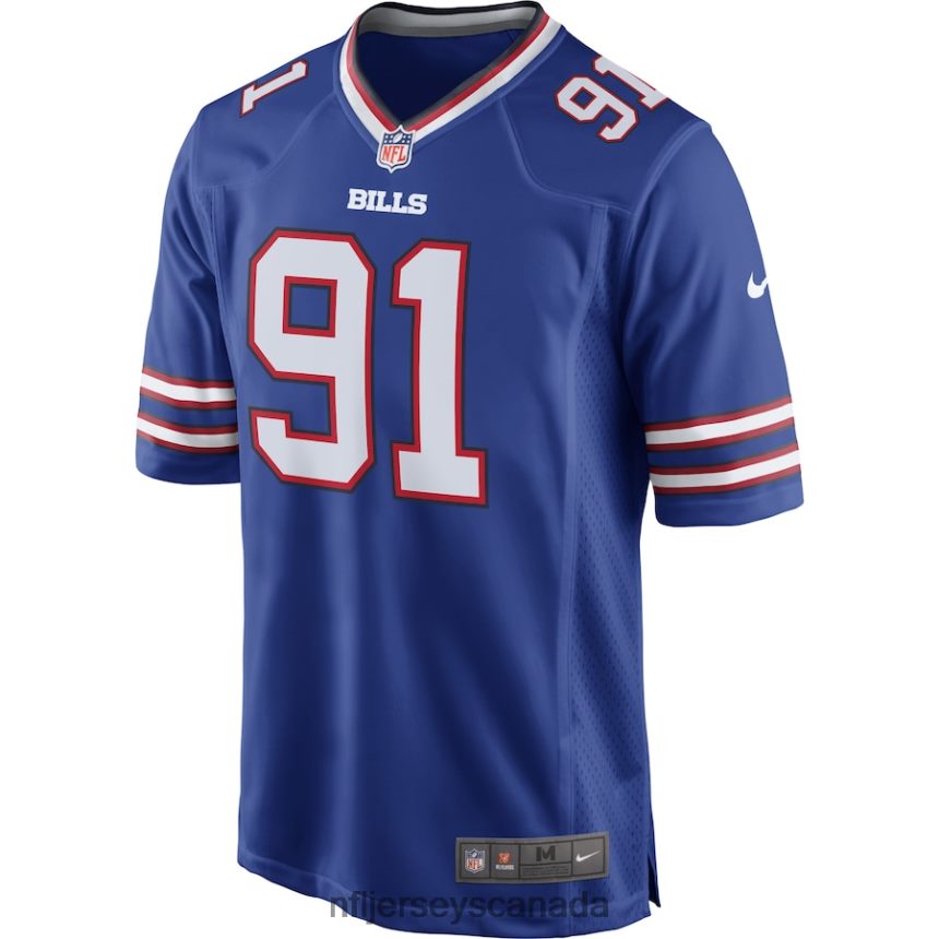 Men Buffalo Bills Ed Oliver Nike Royal Team Game Player Jersey Clothing NFL TBXFR62998
