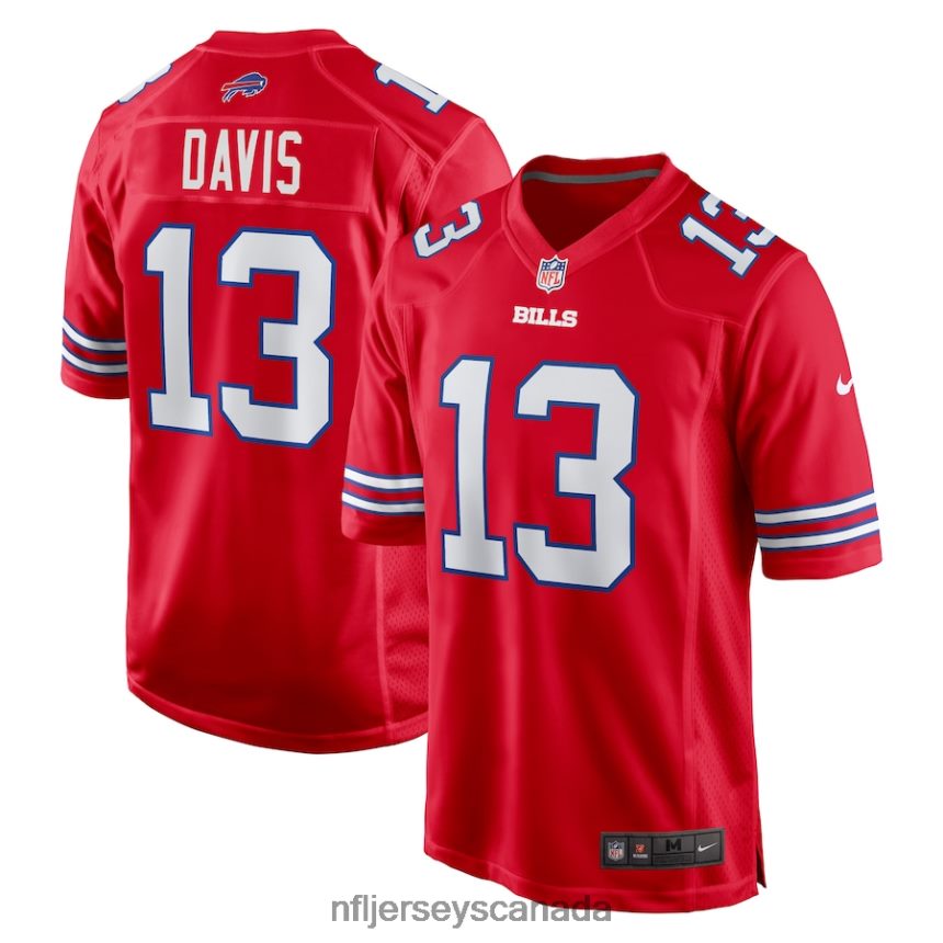 Men Buffalo Bills Gabe Davis Nike Red Alternate Game Jersey Clothing NFL TBXFR61050