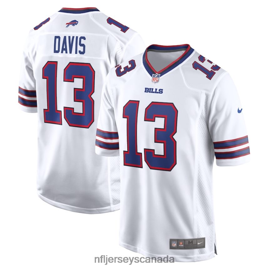 Men Buffalo Bills Gabe Davis Nike White Game Player Jersey Clothing NFL TBXFR62948