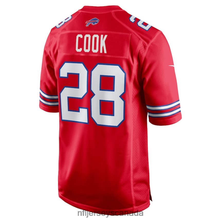 Men Buffalo Bills James Cook Nike Red Alternate Game Jersey Clothing NFL TBXFR62683