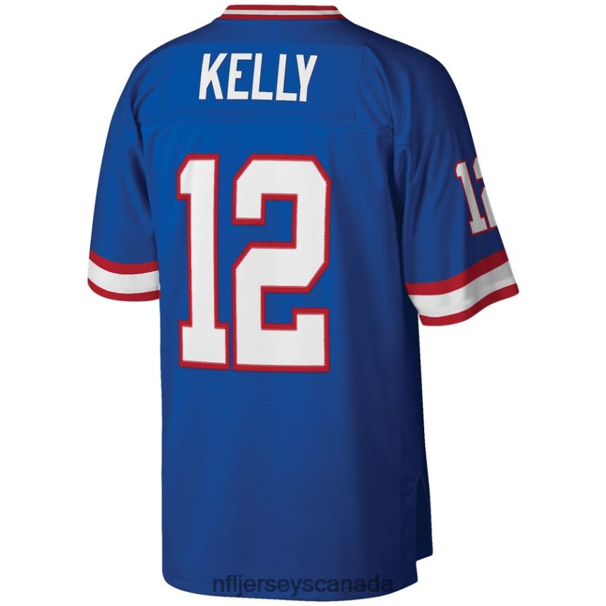 Men Buffalo Bills Jim Kelly Mitchell  Ness Royal 1990 Legacy Replica Jersey Clothing NFL TBXFR6826