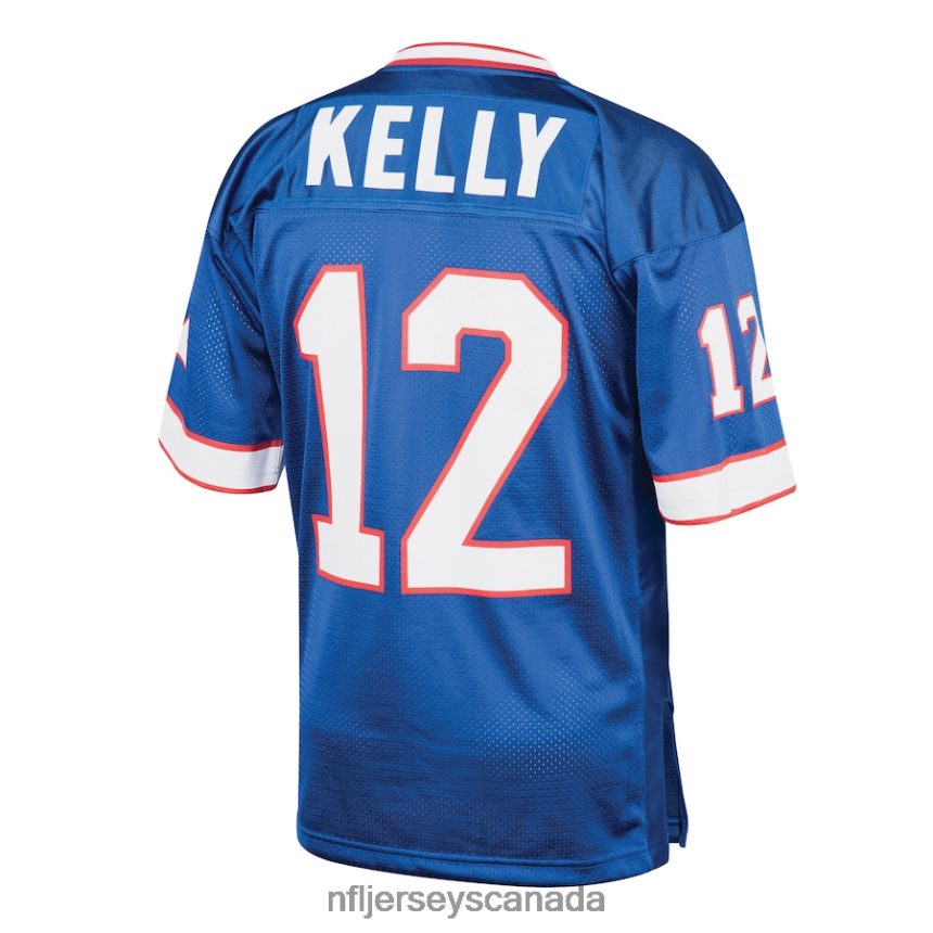 Men Buffalo Bills Jim Kelly Mitchell  Ness Royal 1994 Authentic Throwback Retired Player Jersey Clothing NFL TBXFR62781