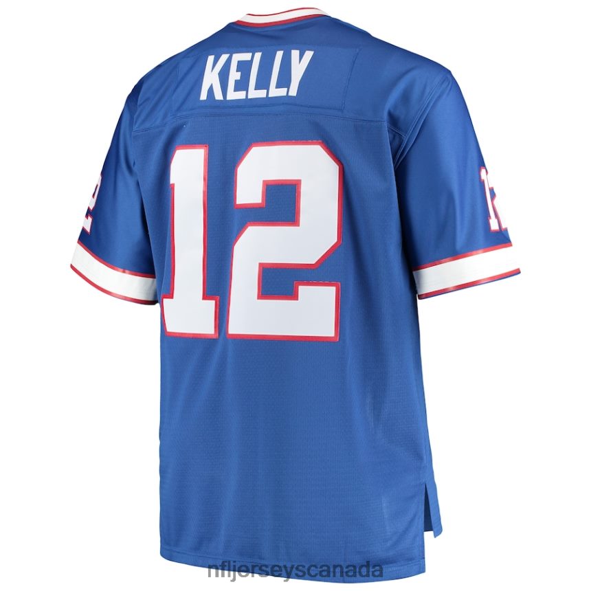 Men Buffalo Bills Jim Kelly Mitchell  Ness Royal Big  Tall 1990 Retired Player Replica Jersey Clothing NFL TBXFR62423