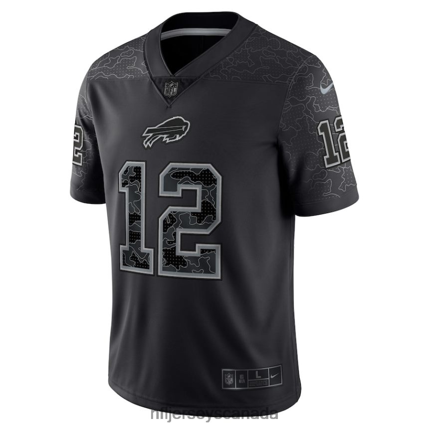 Men Buffalo Bills Jim Kelly Nike Black Retired Player RFLCTV Limited Jersey Clothing NFL TBXFR61448