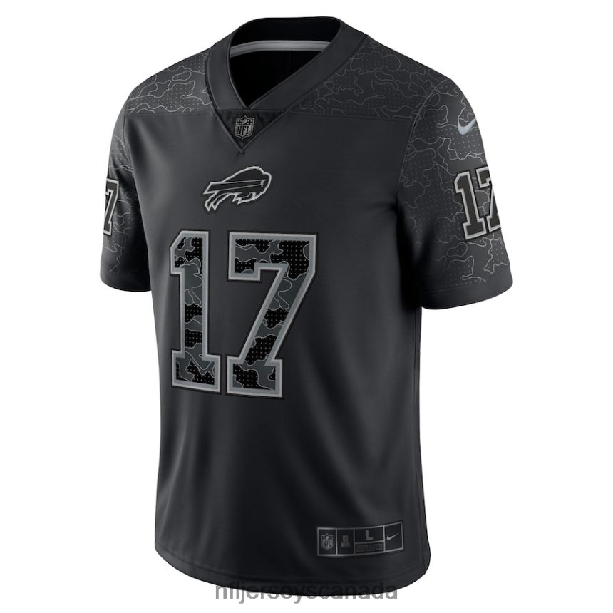 Men Buffalo Bills Josh Allen Nike Black RFLCTV Limited Jersey Clothing NFL TBXFR6741