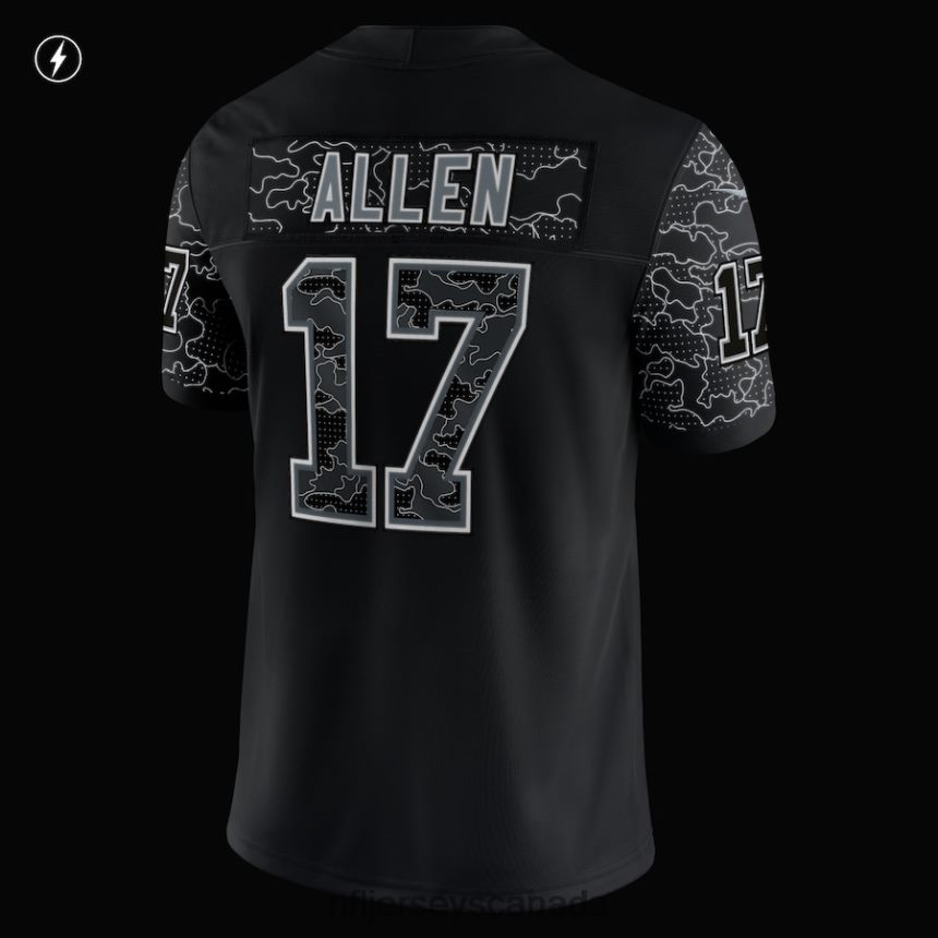 Men Buffalo Bills Josh Allen Nike Black RFLCTV Limited Jersey Clothing NFL TBXFR6741