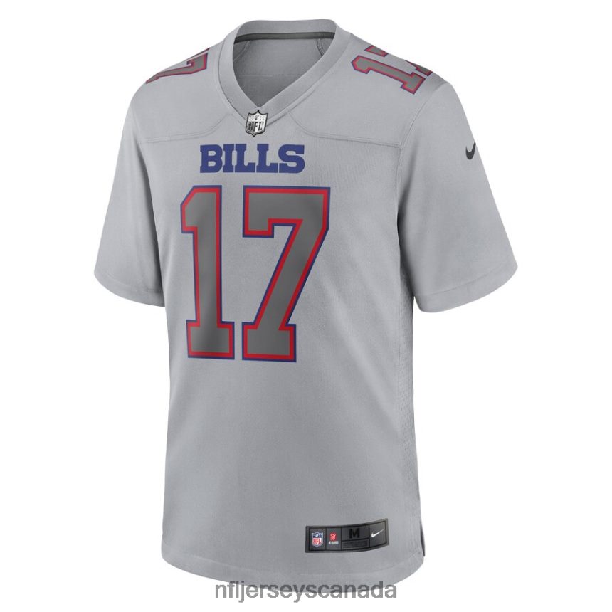 Men Buffalo Bills Josh Allen Nike Gray Atmosphere Fashion Game Jersey Clothing NFL TBXFR61891