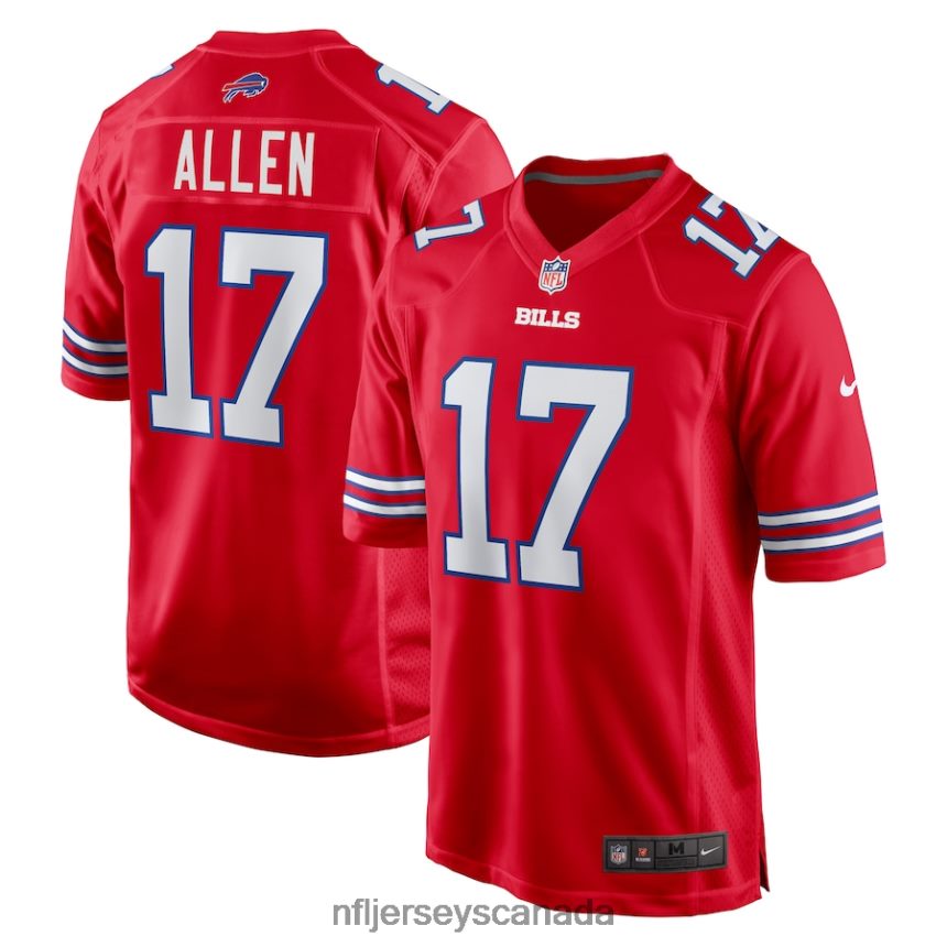 Men Buffalo Bills Josh Allen Nike Red Alternate Game Jersey Clothing NFL TBXFR6539