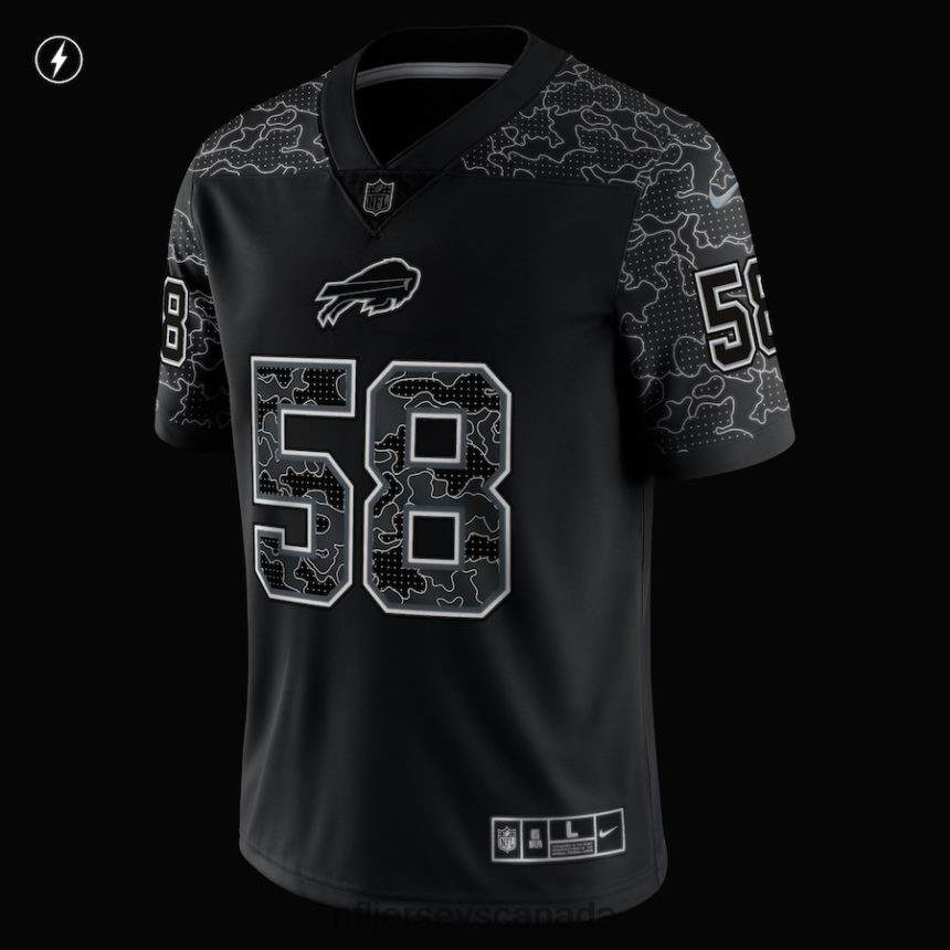 Men Buffalo Bills Matt Milano Nike Black RFLCTV Limited Jersey Clothing NFL TBXFR62479