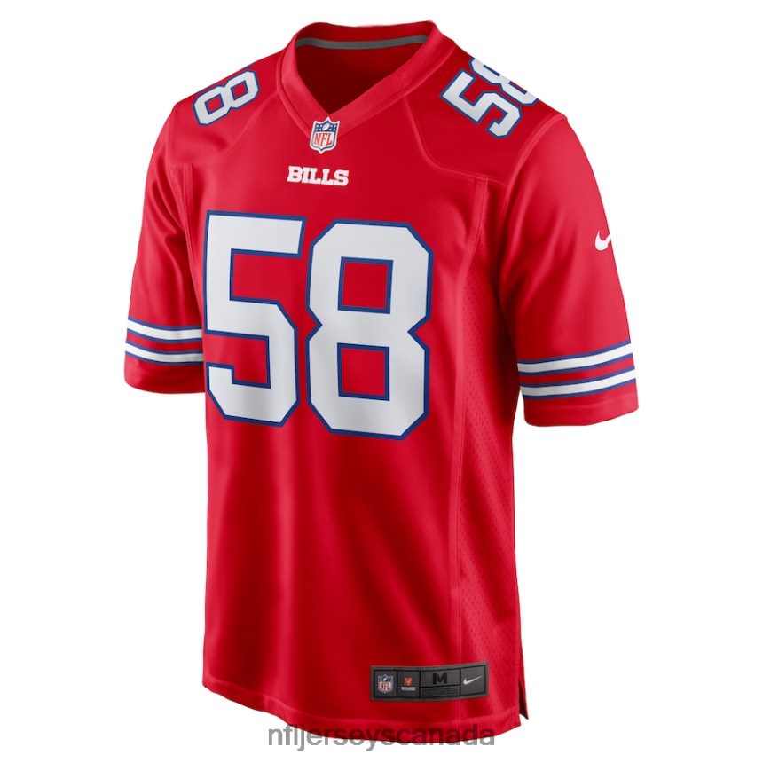 Men Buffalo Bills Matt Milano Nike Red Alternate Game Jersey Clothing NFL TBXFR61049