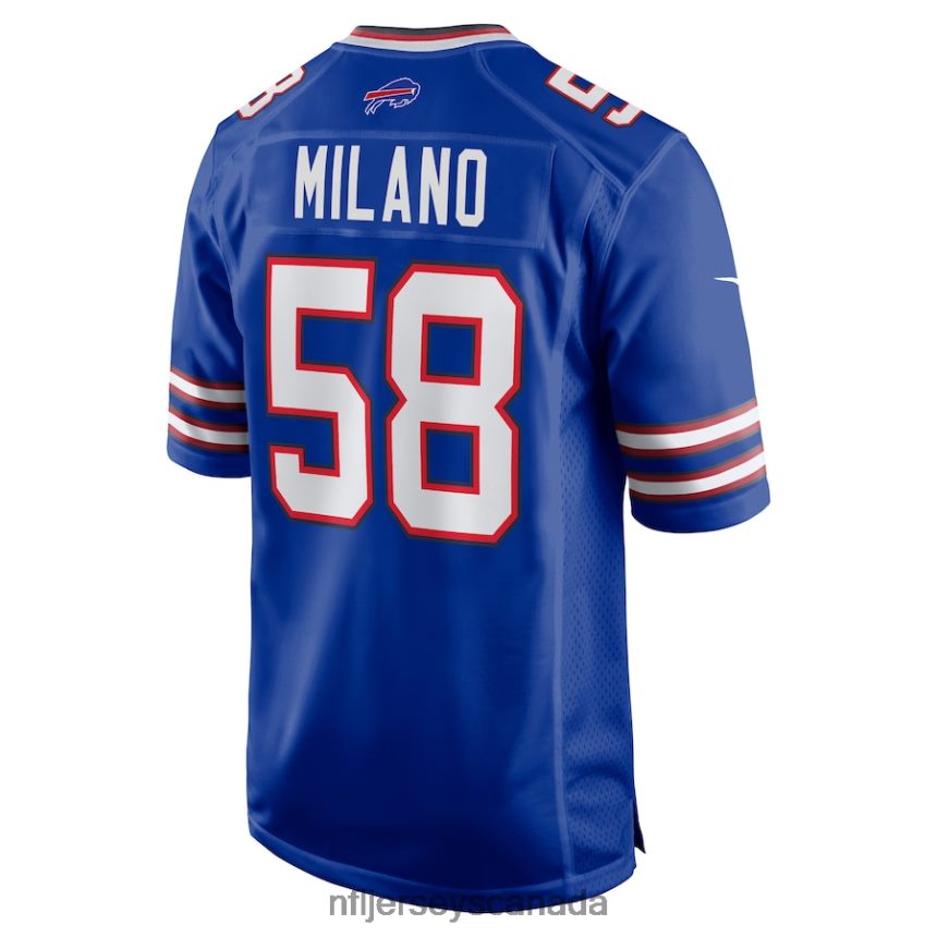 Men Buffalo Bills Matt Milano Nike Royal Game Player Jersey Clothing NFL TBXFR6201