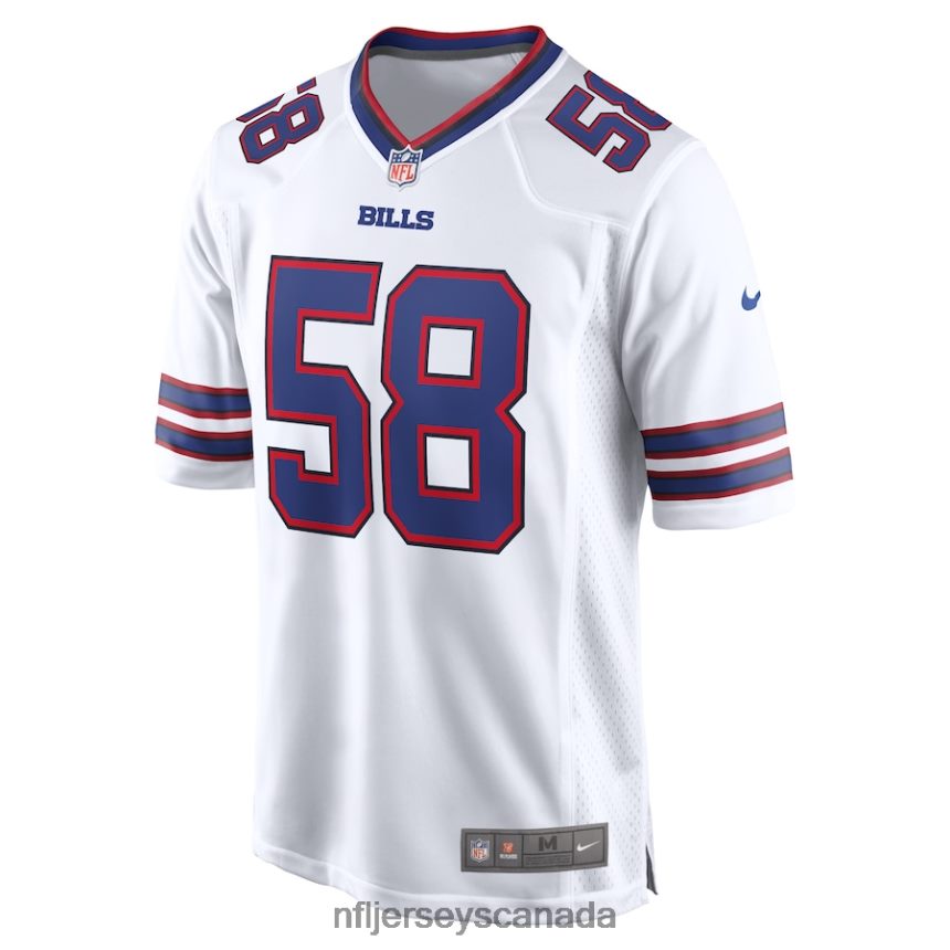 Men Buffalo Bills Matt Milano Nike White Away Game Player Jersey Clothing NFL TBXFR6493