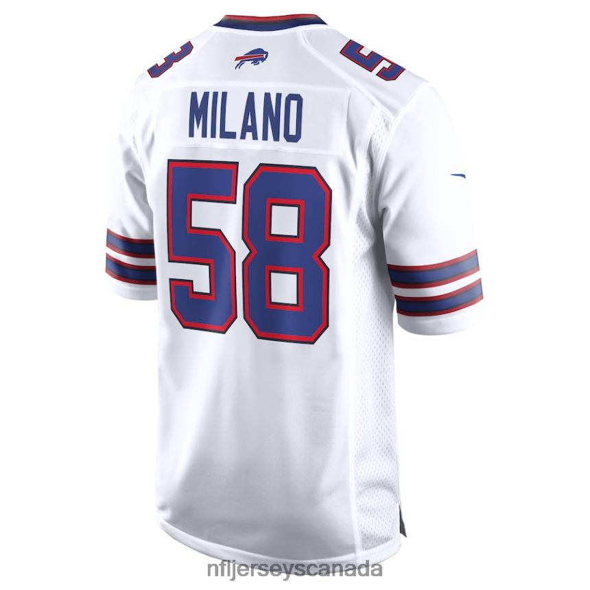 Men Buffalo Bills Matt Milano Nike White Away Game Player Jersey Clothing NFL TBXFR6493