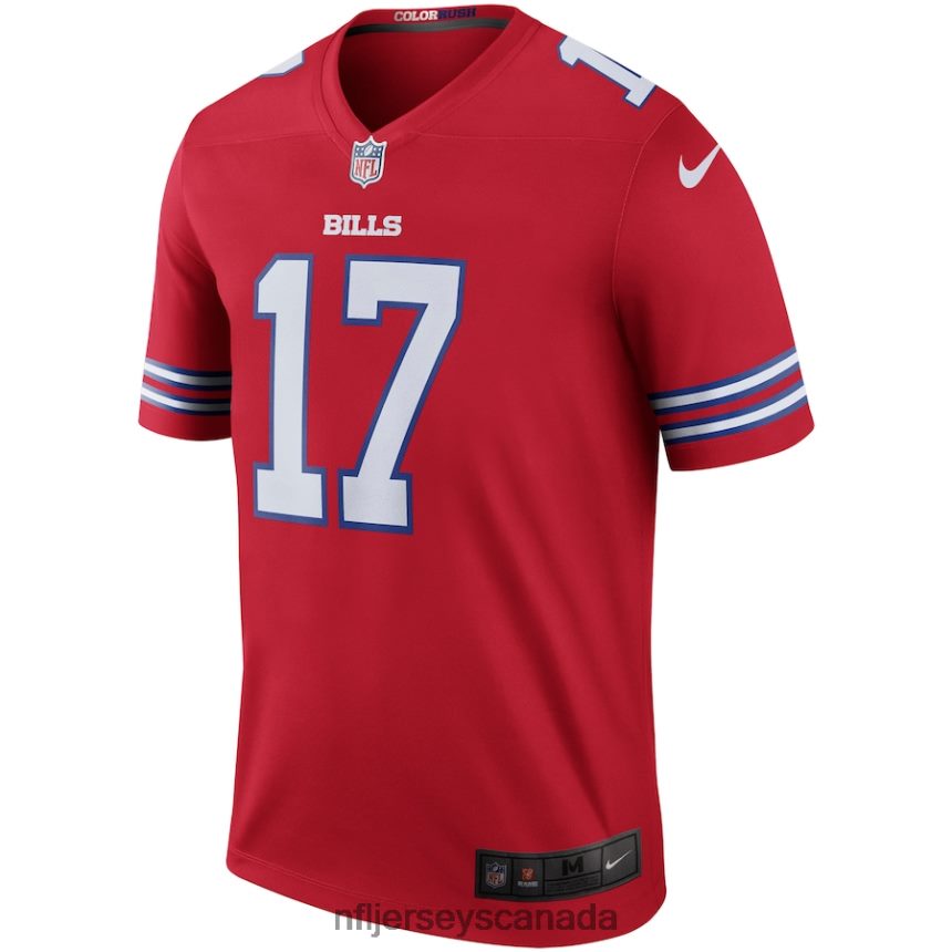 Men Buffalo Bills Nike Josh Allen Red Color Rush Legend Jersey Clothing NFL TBXFR6449