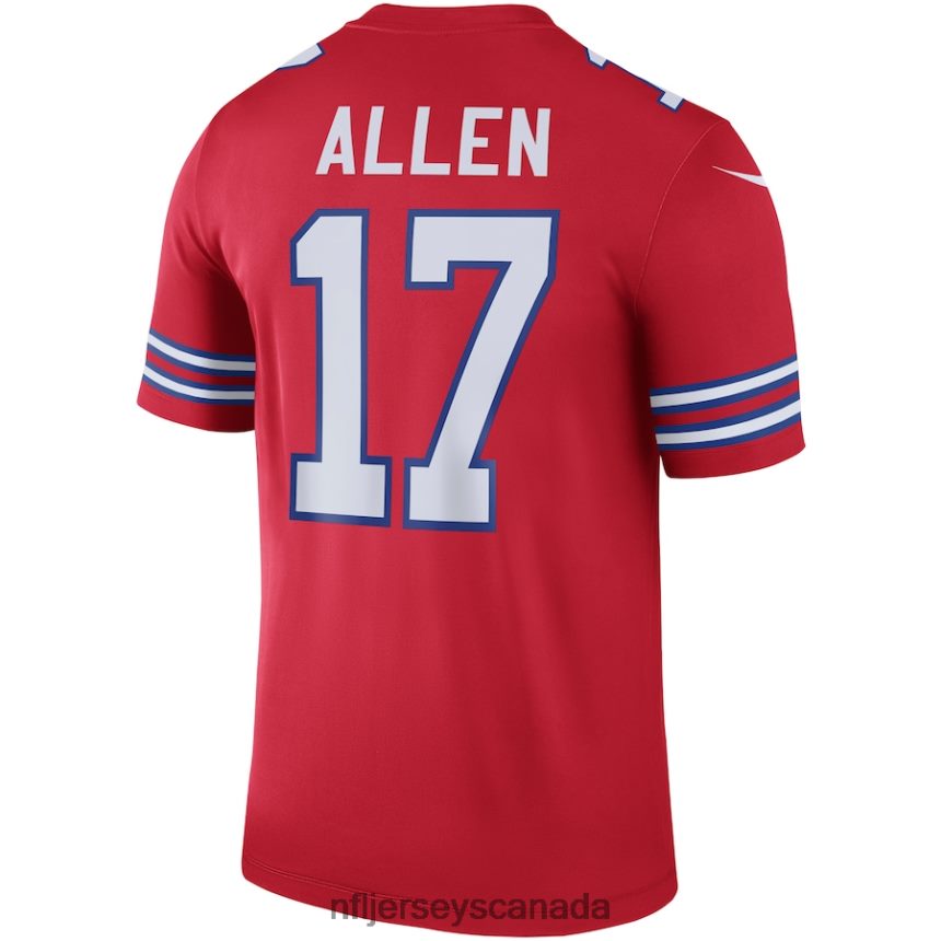 Men Buffalo Bills Nike Josh Allen Red Color Rush Legend Jersey Clothing NFL TBXFR6449