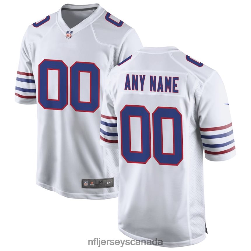 Men Buffalo Bills Nike White Alternate Custom Game Jersey Clothing NFL TBXFR64990