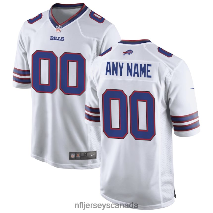 Men Buffalo Bills Nike White Custom Game Jersey Clothing NFL TBXFR6334