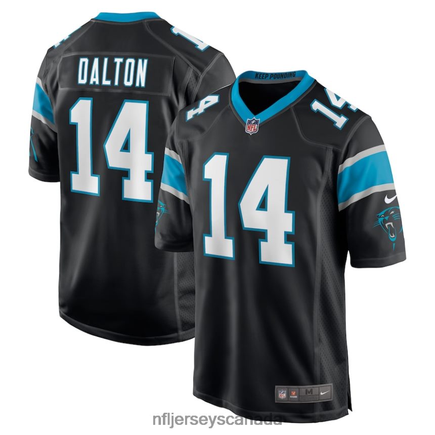 Men Carolina Panthers Andy Dalton Nike Black Game Player Jersey Clothing NFL TBXFR62282