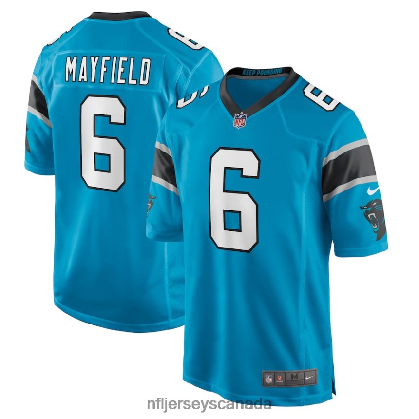 Men Carolina Panthers Baker Mayfield Nike Blue Alternate Player Game Jersey Clothing NFL TBXFR62069