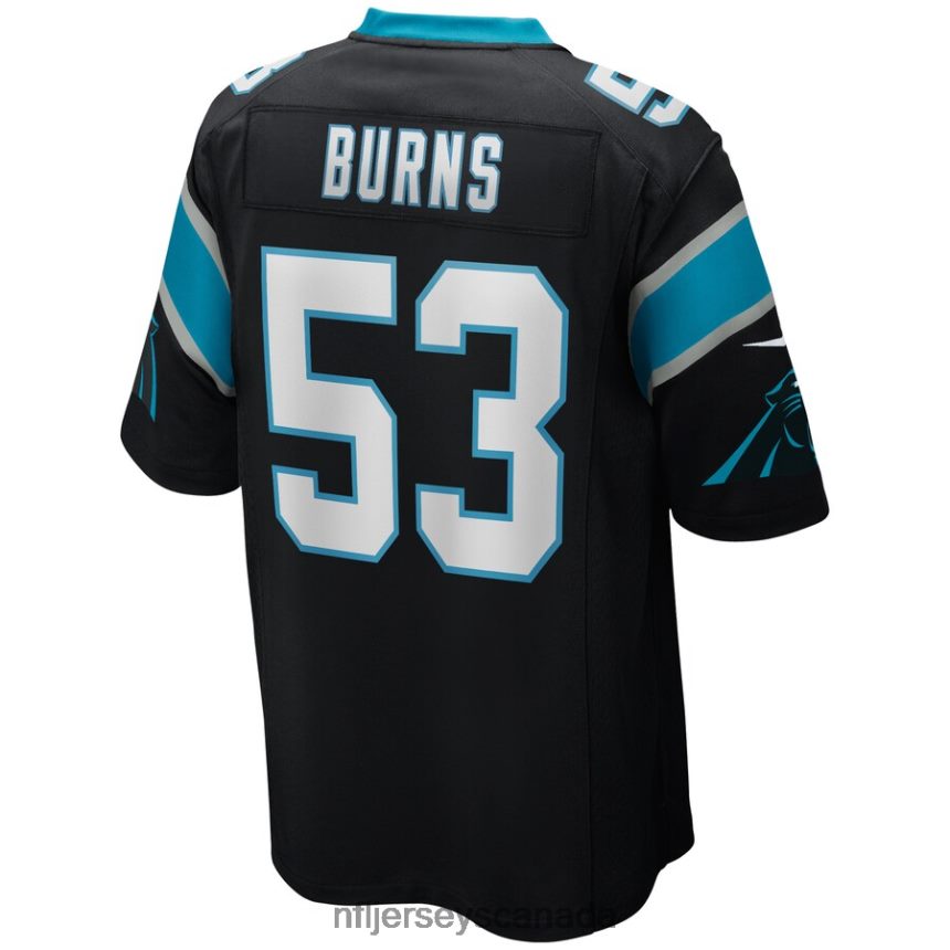Men Carolina Panthers Brian Burns Nike Black Game Jersey Clothing NFL TBXFR6276