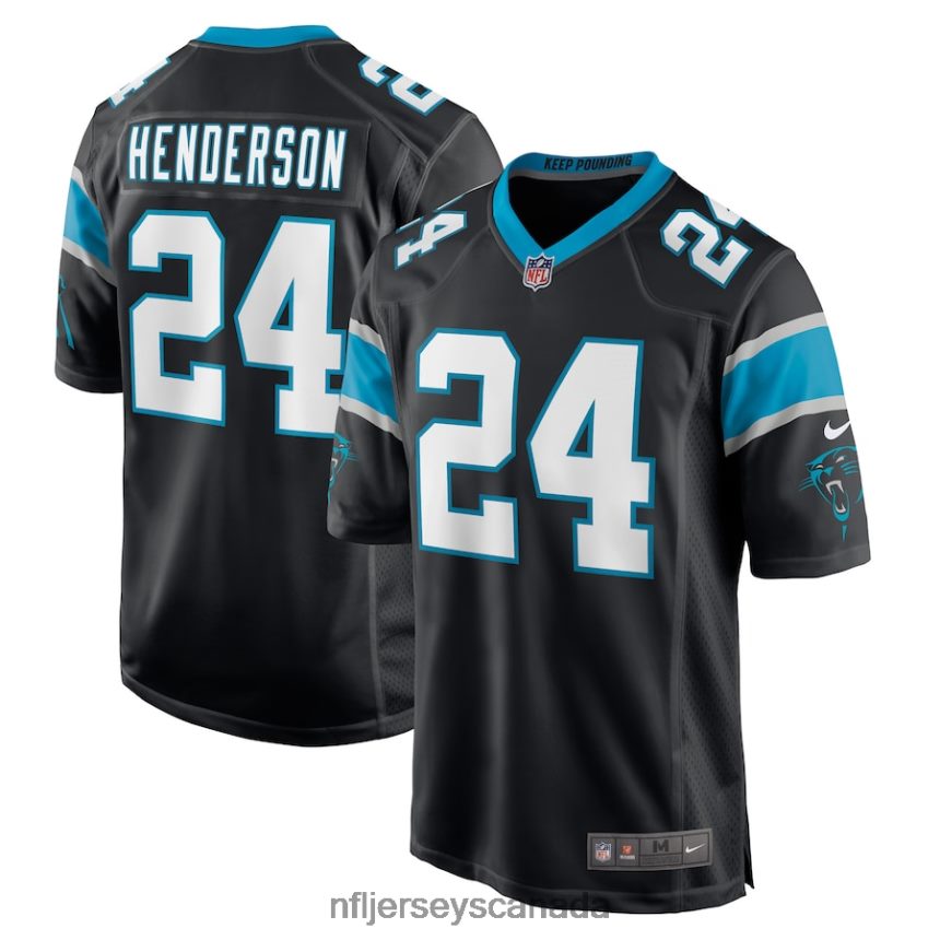 Men Carolina Panthers CJ Henderson Nike Black Game Player Jersey Clothing NFL TBXFR64683