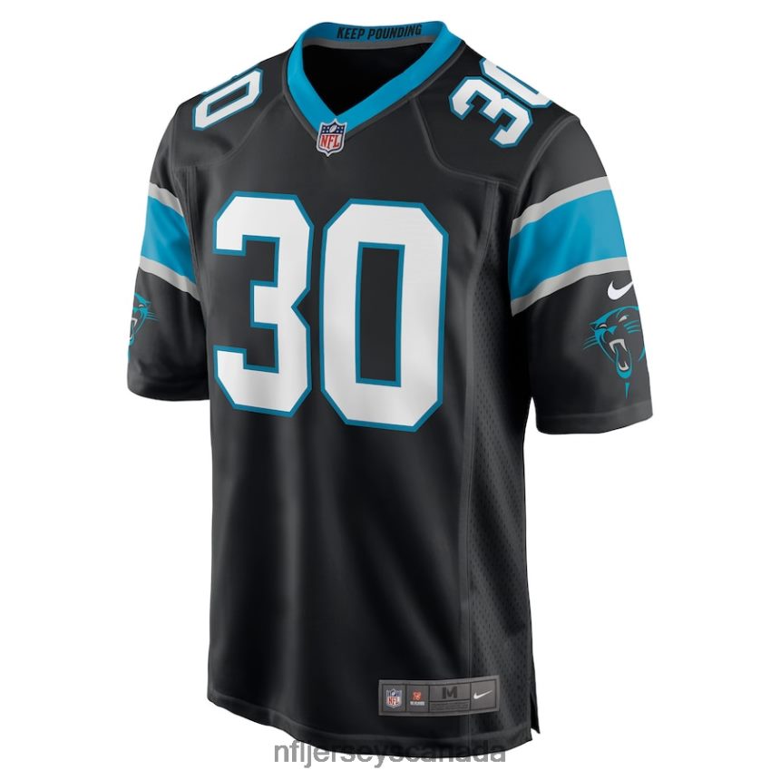 Men Carolina Panthers Chuba Hubbard Nike Black Game Jersey Clothing NFL TBXFR63727