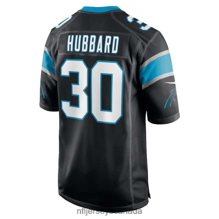 Men Carolina Panthers Chuba Hubbard Nike Black Game Jersey Clothing NFL TBXFR63727