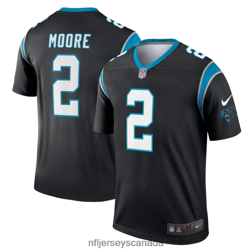 Men Carolina Panthers DJ Moore Nike Black Legend Jersey Clothing NFL TBXFR6728