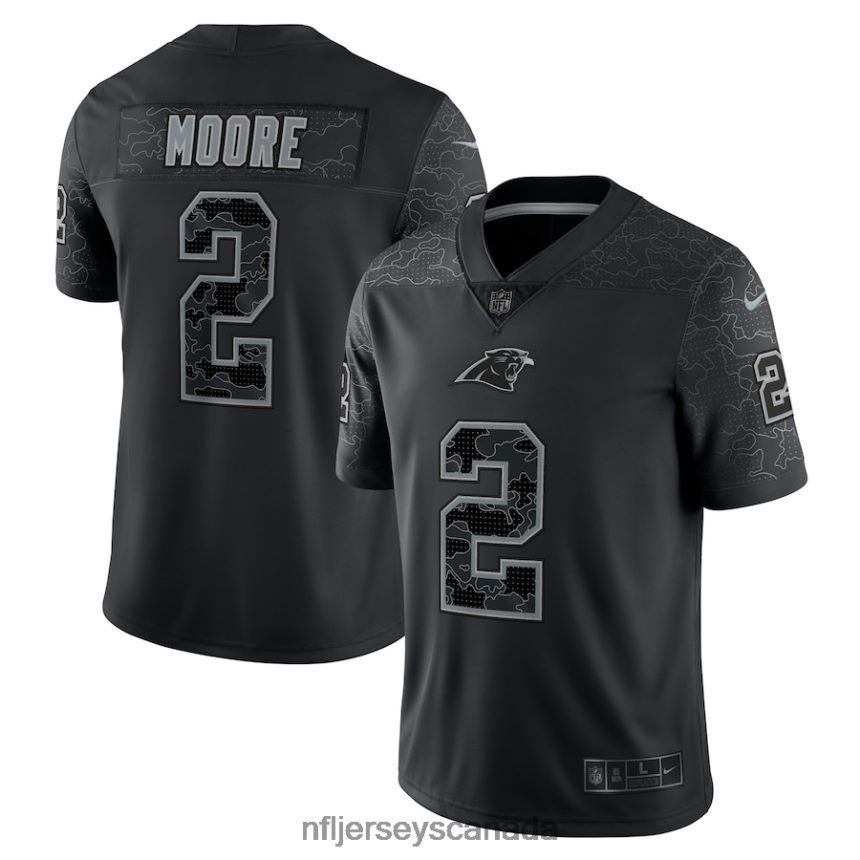 Men Carolina Panthers DJ Moore Nike Black RFLCTV Limited Jersey Clothing NFL TBXFR62482