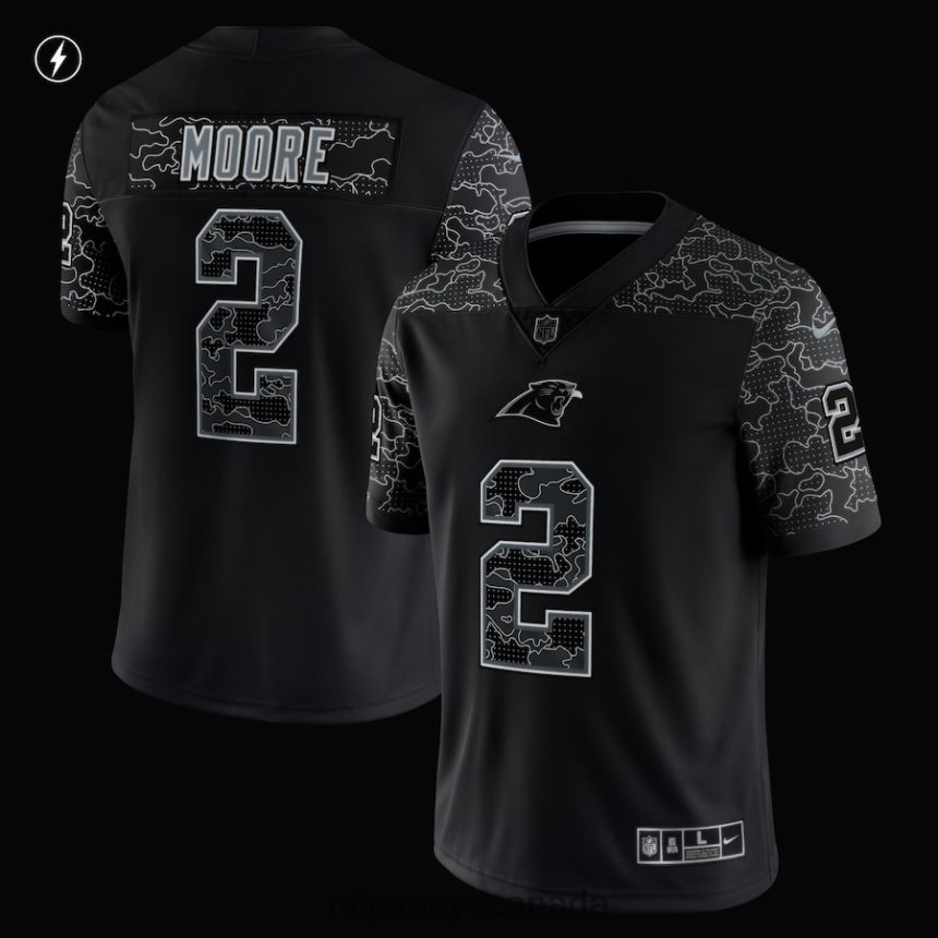 Men Carolina Panthers DJ Moore Nike Black RFLCTV Limited Jersey Clothing NFL TBXFR62482