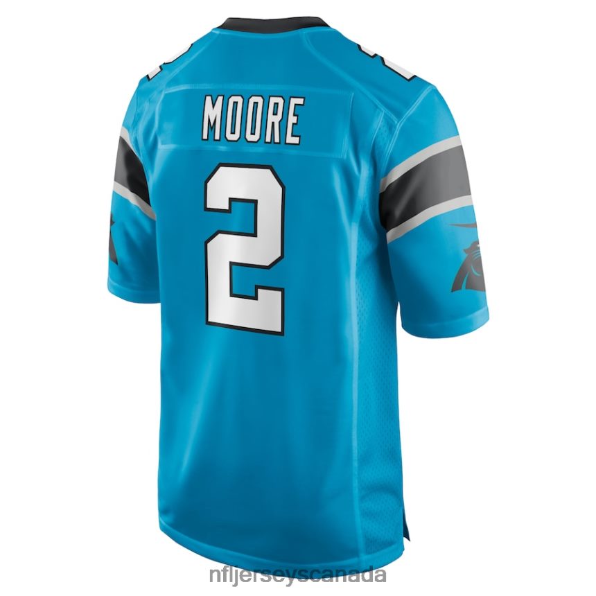 Men Carolina Panthers DJ Moore Nike Blue Game Jersey Clothing NFL TBXFR62462