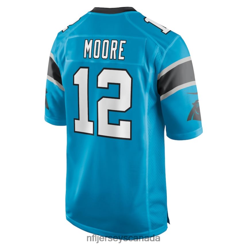 Men Carolina Panthers DJ Moore Nike Blue Game Jersey Clothing NFL TBXFR63319