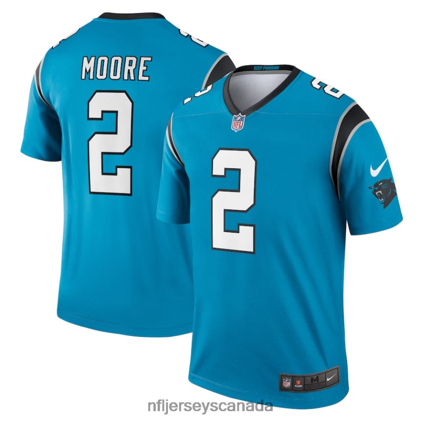 Men Carolina Panthers DJ Moore Nike Blue Legend Jersey Clothing NFL TBXFR62335