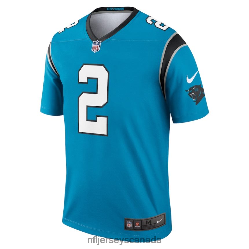 Men Carolina Panthers DJ Moore Nike Blue Legend Jersey Clothing NFL TBXFR62335