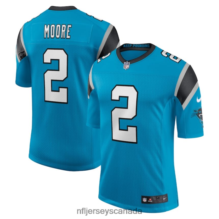 Men Carolina Panthers DJ Moore Nike Blue Vapor Limited Jersey Clothing NFL TBXFR61774