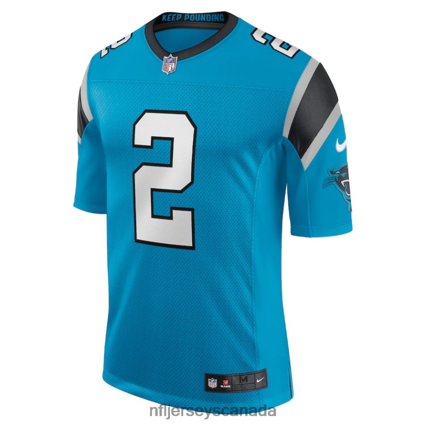 Men Carolina Panthers DJ Moore Nike Blue Vapor Limited Jersey Clothing NFL TBXFR61774