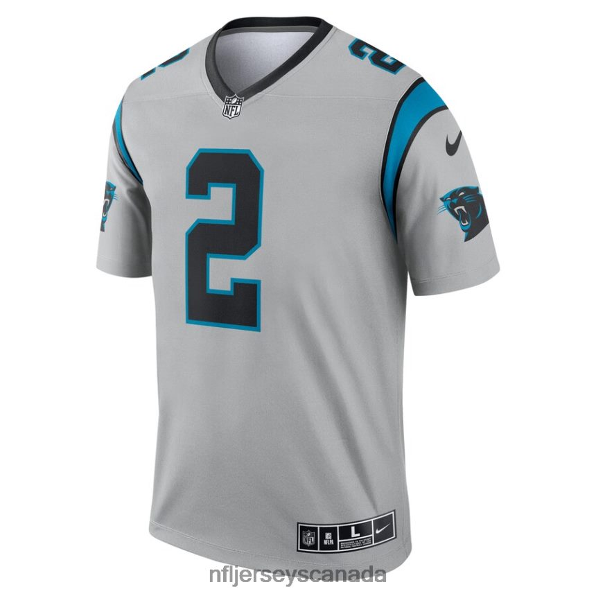 Men Carolina Panthers DJ Moore Nike Silver Inverted Legend Jersey Clothing NFL TBXFR63773