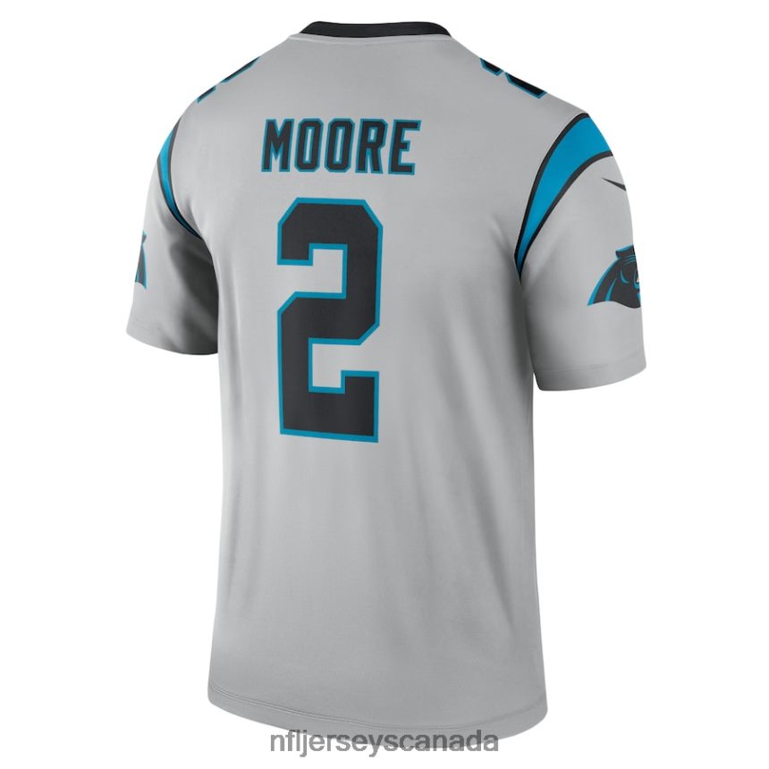 Men Carolina Panthers DJ Moore Nike Silver Inverted Legend Jersey Clothing NFL TBXFR63773