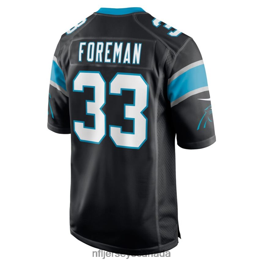 Men Carolina Panthers D\Onta Foreman Nike Black Game Player Jersey Clothing NFL TBXFR62812