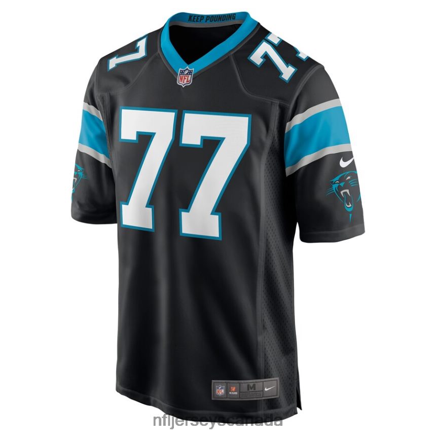 Men Carolina Panthers Deonte Brown Nike Black Game Player Jersey Clothing NFL TBXFR66680