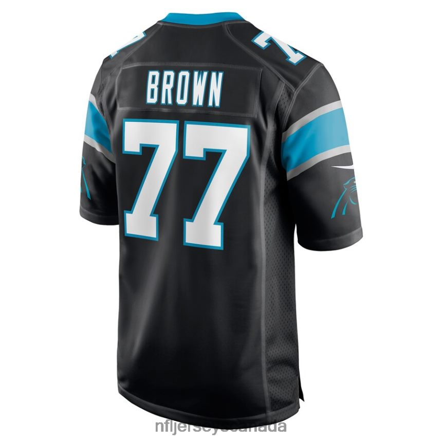 Men Carolina Panthers Deonte Brown Nike Black Game Player Jersey Clothing NFL TBXFR66680